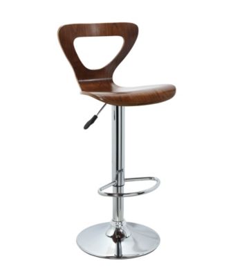 Powell® Set of 2 Fremont Walnut & Chrome Adjustable Bar Stools