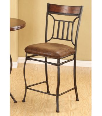 Acme Set of 2 Tavio Antique Counter Chairs