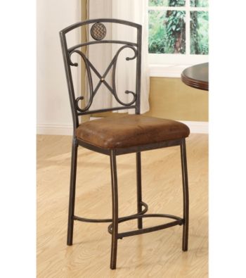 Acme Set of 2 Tavio Metal Deco Counter Chairs