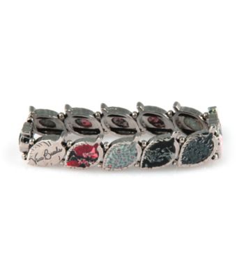 Viva Beads® Pebble Leaf Stretch Bracelet - Candy Apple