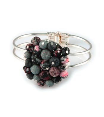 Viva Beads® Flat Cluster Cuff Bracelet - Candy Apple