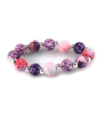Viva Beads® Silverball 12mm Chunky Bracelet - Plum Orchard
