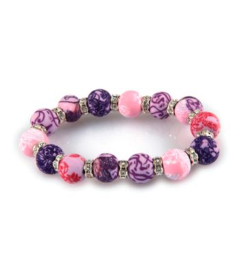 Viva Beads® Crystal 12mm Chunky Bracelet - Plum Orchard