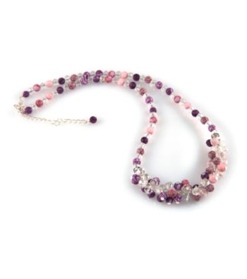 Viva Beads® Crystal Rope Cluster Necklace - Plum Orchard