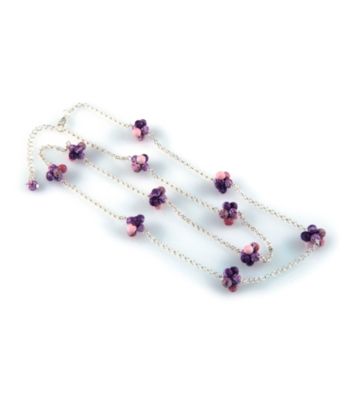 Viva Beads® Cluster Chain Necklace - Plum Orchard