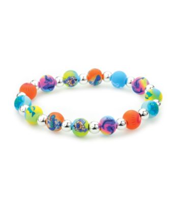 Viva Beads® Aquarium 8mm Classic Silverball Bracelet - Multicolored
