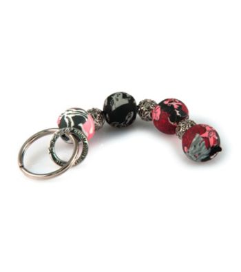 Viva Beads® Keychain 4-ball Candy Apple - Gray/Pink