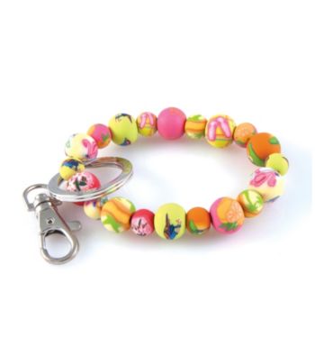 Viva Beads® Keychain 10mm Clip Florida - Green/Pink