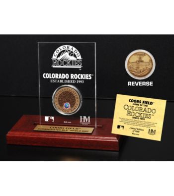 Coors Field Infield Dirt Coin Etched Acrylic by Highland Mint