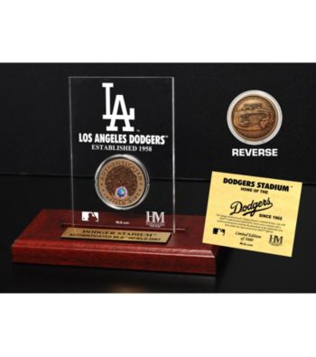 Dodger Stadium Infield Dirt Coin Etched Acrylic by Highland Mint