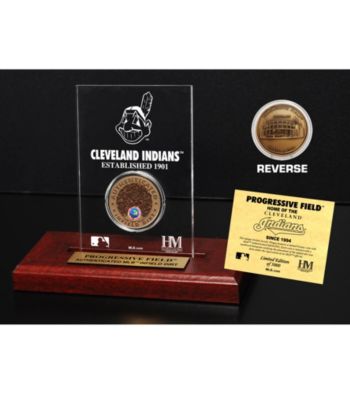Progressive Field Infield Dirt Coin Etched Acrylic by Highland Mint