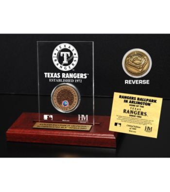 Rangers Ballpark in Arlington Infield Dirt Coin Etched Acrylic by Highland Mint