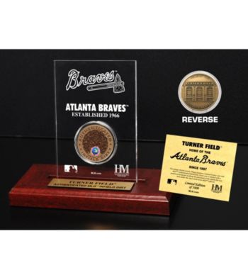 Turner Field Infield Dirt Coin Etched Acrylic by Highland Mint
