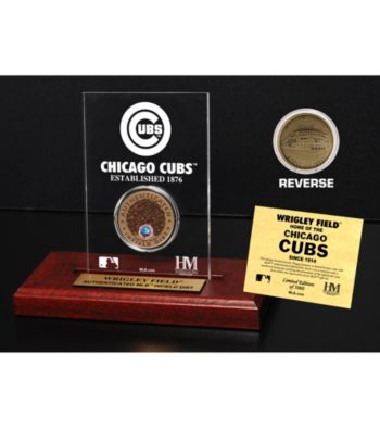 Wrigley Field Infield Dirt Coin Etched Acrylic by Highland Mint