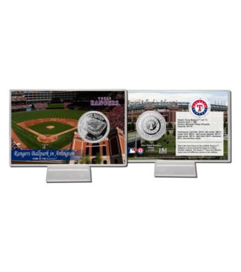 Rangers Ballpark in Arlington Silver Coin Card by Highland Mint