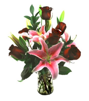 Sweets in Bloom® Serenity Rose & Lily Arrangement