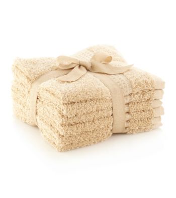 LivingQuarters 6-pk. Driftwood Cotton Washcloths