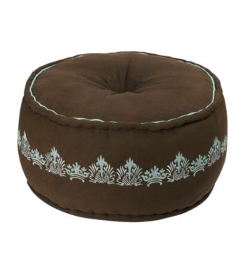 Surya Round Wenge Pouf