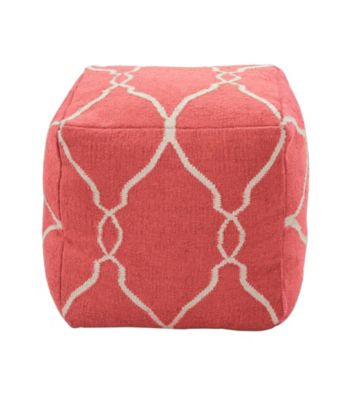 Moroccan-Inspired Square Patterned Pouf