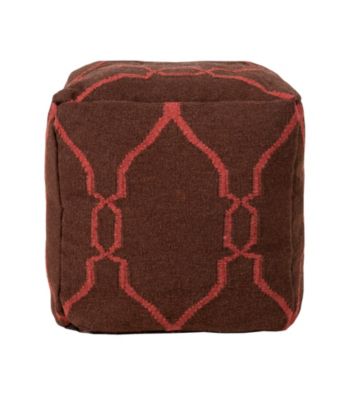 Surya Square Dark Chocolate & Cerise Pouf