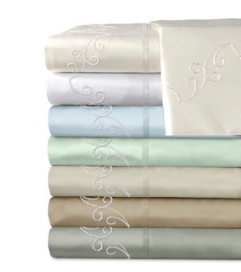 Veratex® Supreme Sateen 300-Thread Count Egyptian Cotton Scroll Sheet Sets