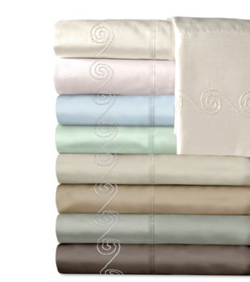 Veratex® Supreme Sateen 500-Thread Count Egyptian Cotton Swirl Sheet Sets