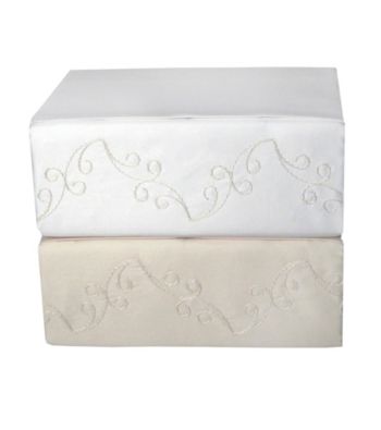 Veratex® Supreme Sateen 1200-Thread Count Egyptian Cotton Scroll Sheet Sets