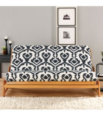 Sure Fit® Ikat Full Black and White Futon Cover