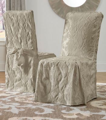 Sure Fit® Matelasse Damask Dining Room Chair Slipcover