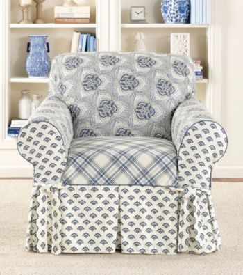 Sure Fit® Amelie 1-pc. Blue Chair Slipcover