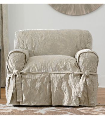 Sure Fit® Matelasse Damask 1-pc Chair Slipcover