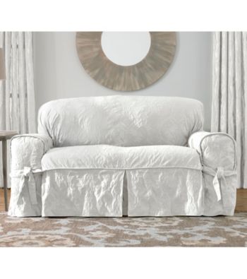 Sure Fit® Matelasse Damask 1-pc Loveseat & Sofa Slipcover