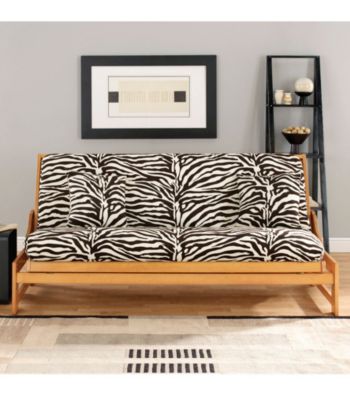 Sure Fit® Full Velvet Zebra Futon Mattress Slipcover
