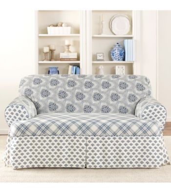 Sure Fit® Amelie Blue 1-pc. T-Loveseat & Sofa Slipcover