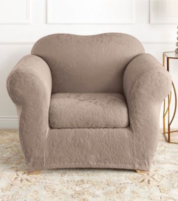 Sure Fit® Stretch Jacquard Damask 2-pc. Chair Slipcover