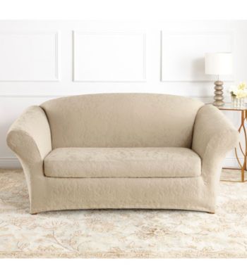 Sure Fit® Stretch Jacquard Damask 2-pc. Loveseat & Sofa Slipcover