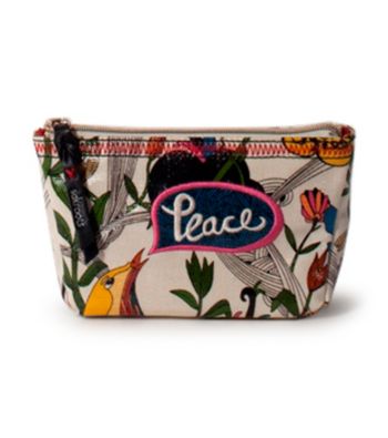 sakroots™ by The Sak® Artist Circle Cosmetic Bag White Peace Print