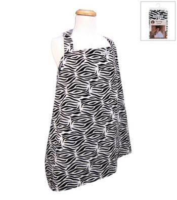 Trend Lab Black and White Zebra Nursing Cover