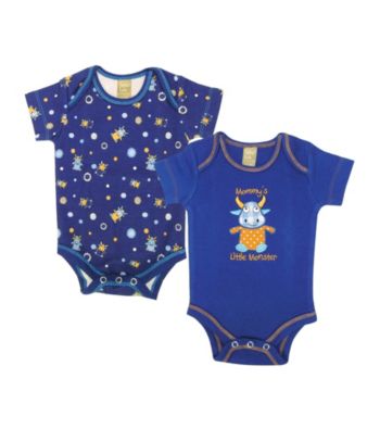 Trend Lab 0-3 Month Dreamsicle Monster 2 Pack Bodysuits