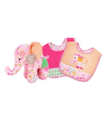 Trend Lab Sherbet Elephant Bib and Buddy Set