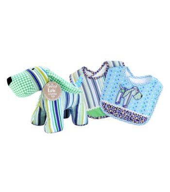 Trend Lab Apple Berry Puppy Bib and Buddy Set