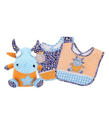 Trend Lab Dreamsicle Monster Bib and Buddy Set