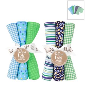 Trend Lab Apple Berry 6 Piece Burp Cloth Set