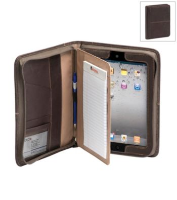 SOLO® Espresso Leather Padfolio