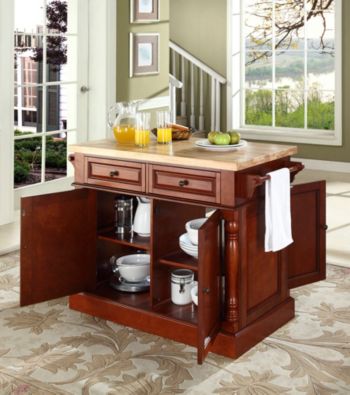 Crosley Furniture Butcher Block Top Kitchen Island