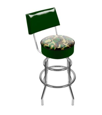 Trademark Global Hunting Camo Padded Swivel Bar Stool with Back