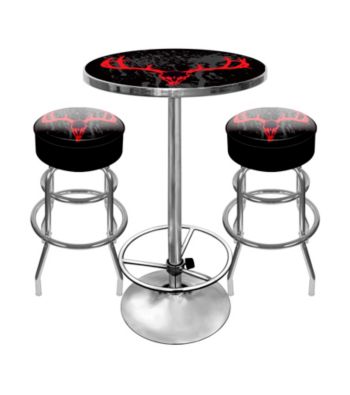 Trademark Global Hunt Skull Game Room Table & Bar Stool Set