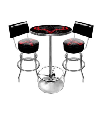 Trademark Global Hunt Skull Game Room Table & Bar Stool Set