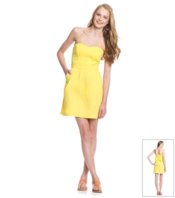 homepage juniors dresses trixxi juniors yellow pleated skirt dress