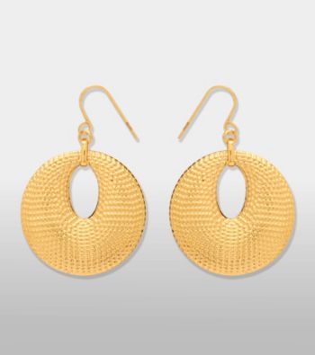 14K Sterling Silver Circle Earrings